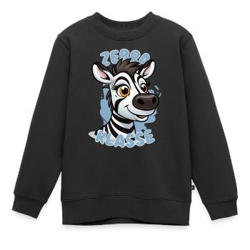 Süßes Zebraklasse Grundschule Klassentier Zebra - Kinder Premium Organic Sweatshirt - Schwarz - Vorne - AI Model Kid Female (0cm)