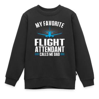 Hôtesse de l’air Papa Hôtesse de l’air Hôtesse de l’air - Sweat Premium enfant bio - noir - Devant - AI Model Kid Female (0cm)