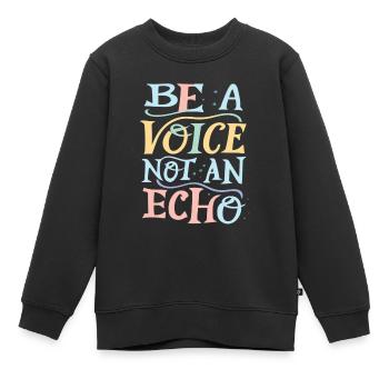 Soyez une voix, pas un écho - Sweat Premium enfant bio - noir - Devant - AI Model Kid Female (0cm)