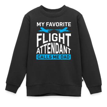 Hôtesse de l’air Papa Hôtesse de l’air Hôtesse de l’air - Sweat Premium enfant bio - noir - Devant - AI Model Kid Female (0cm)