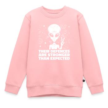 Weltraum Weltall Außerirdischer - Kinder Premium Organic Sweatshirt - Rosa - Vorne - AI Model Kid Female (0cm)