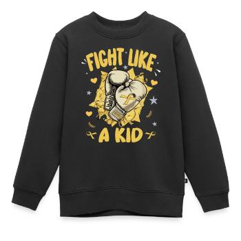 Aufklärung über Krebs wie ein Kind - Kinder Premium Organic Sweatshirt - Schwarz - Vorne - AI Model Kid Female (0cm)