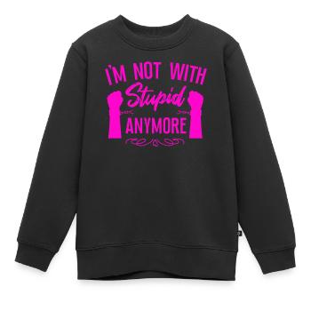 Happy Divorce Party I'm Not With - Kinder Premium Organic Sweatshirt - Schwarz - Vorne - AI Model Kid Female (0cm)