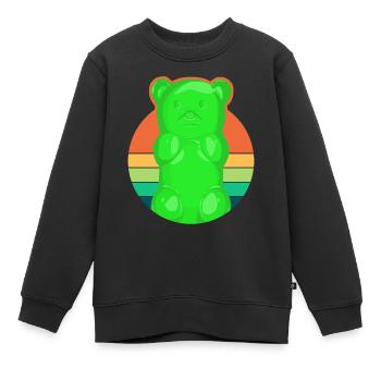 Retro Gummibärchen - Kinder Premium Organic Sweatshirt - Schwarz - Vorne - AI Model Kid Female (0cm)