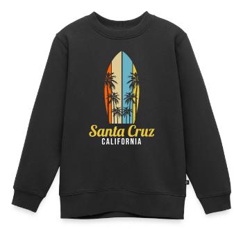 Kalifornien Surfen Santa Cruz - Kinder Premium Organic Sweatshirt - Schwarz - Vorne - AI Model Kid Female (0cm)