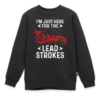 Lustiges Drachenboot-Rennpaddel - Kinder Premium Organic Sweatshirt - Schwarz - Vorne - AI Model Kid Female (0cm)