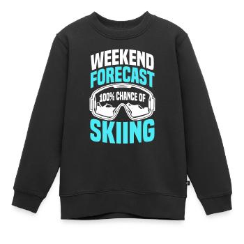 Vorhersage Für Das Skiwochenende - Kinder Premium Organic Sweatshirt - Schwarz - Vorne - AI Model Kid Female (0cm)