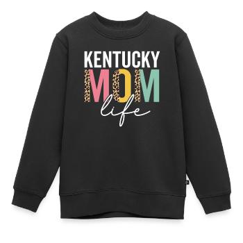 Kentucky Mama Leben Lustige Mama Leopard Kentucky Mama - Kinder Premium Organic Sweatshirt - Schwarz - Vorne - AI Model Kid Female (0cm)