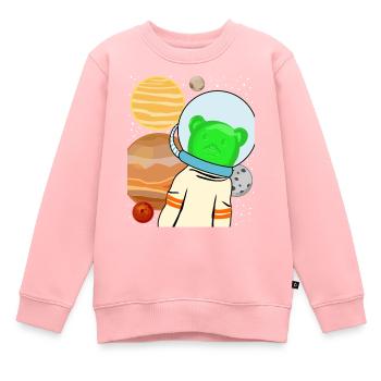 Gummibärchen im Weltraum - Kinder Premium Organic Sweatshirt - Rosa - Vorne - AI Model Kid Female (0cm)