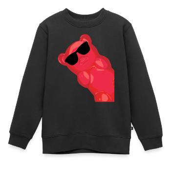 Gummibärchen mit Sonnenbrille - Kinder Premium Organic Sweatshirt - Schwarz - Vorne - AI Model Kid Female (0cm)