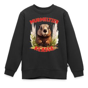 Cartoon Murmeltierklasse Grundschule Klassentier - Kinder Premium Organic Sweatshirt - Schwarz - Vorne - AI Model Kid Female (0cm)