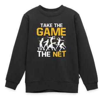 Les joueurs de volleyball Spiker Libero prennent le jeu à - Sweat Premium enfant bio - noir - Devant - AI Model Kid Female (0cm)
