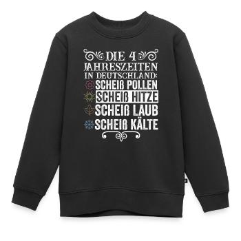 Die 4 Jahreszeiten In Deutschland - Kinder Premium Organic Sweatshirt - Schwarz - Vorne - AI Model Kid Female (0cm)