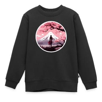 Geisha japonaise traditionnelle - Sweat Premium enfant bio - noir - Devant - AI Model Kid Female (0cm)
