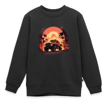 Monstertruck - Kinder Premium Organic Sweatshirt - Schwarz - Vorne - AI Model Kid Female (0cm)