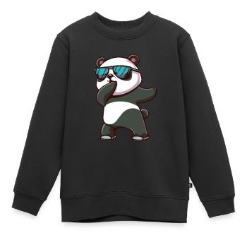 Panda Dabbing Panda Pandas Panda Baby - Kinder Premium Organic Sweatshirt - Schwarz - Vorne - AI Model Kid Female (0cm)