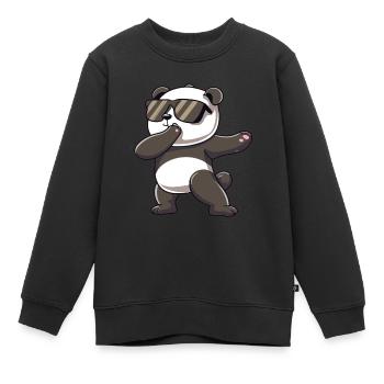 Panda Dabbing Panda Pandas Panda Baby - Kinder Premium Organic Sweatshirt - Schwarz - Vorne - AI Model Kid Female (0cm)