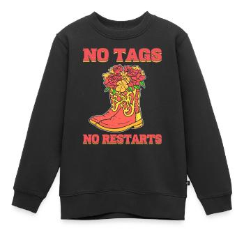 Keine Tags Keine Neustarts Line Dance Line Dancing - Kinder Premium Organic Sweatshirt - Schwarz - Vorne - AI Model Kid Female (0cm)