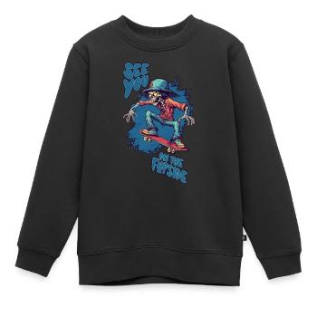 Skateboard Skater Ramp Skating Skating Funny - Sweat Premium enfant bio - noir - Devant - AI Model Kid Female (0cm)