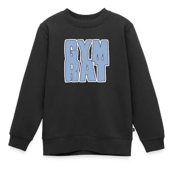 gym rat - Kinder Premium Organic Sweatshirt - Schwarz - Vorne - AI Model Kid Female (0cm)