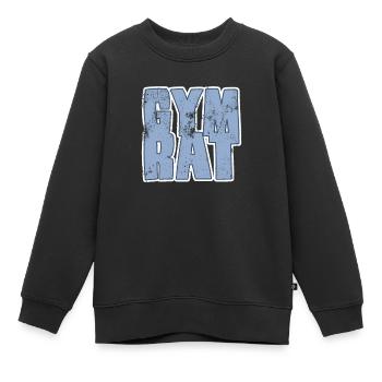 gym rat - Kinder Premium Organic Sweatshirt - Schwarz - Vorne - AI Model Kid Female (0cm)