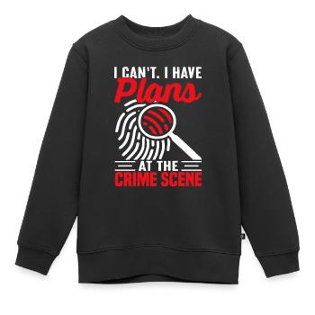 Drôle de scientifique médico-légal - Sweat Premium enfant bio - noir - Devant - AI Model Kid Female (0cm)