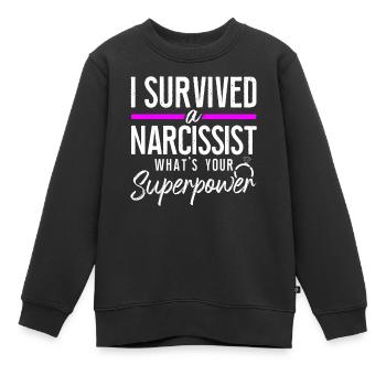 Happy Divorce Party I Survived A - Kinder Premium Organic Sweatshirt - Schwarz - Vorne - AI Model Kid Female (0cm)