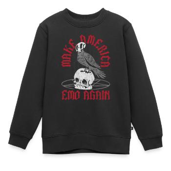 Emoticon Make America Emo Again Emocore Aesthetic - Kinder Premium Organic Sweatshirt - Schwarz - Vorne - AI Model Kid Female (0cm)