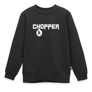 Chopper Frisbee - Kinder Premium Organic Sweatshirt - Schwarz - Vorne - AI Model Kid Female (0cm)