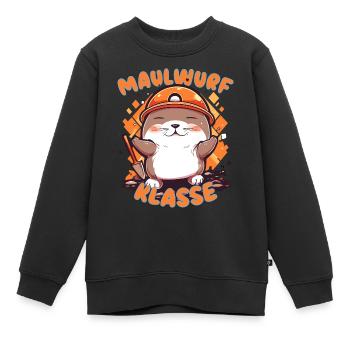 Süßes Maulwurfklasse Grundschule Klassentier - Kinder Premium Organic Sweatshirt - Schwarz - Vorne - AI Model Kid Female (0cm)