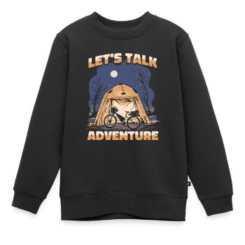Éclaireur - Sweat Premium enfant bio - noir - Devant - AI Model Kid Female (0cm)