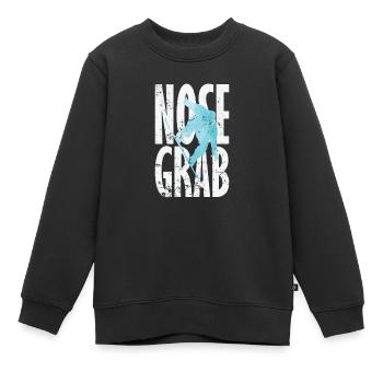 Nose Grab Snowboard - Kinder Premium Organic Sweatshirt - Schwarz - Vorne - AI Model Kid Female (0cm)