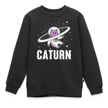 Caturn Katzenliebhaber - Kinder Premium Organic Sweatshirt - Schwarz - Vorne - AI Model Kid Female (0cm)