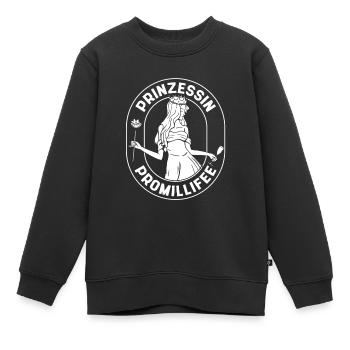 Prinzessin - Kinder Premium Organic Sweatshirt - Schwarz - Vorne - AI Model Kid Female (0cm)