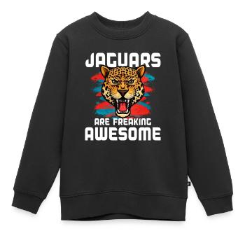 Jaguar - Sweat Premium enfant bio - noir - Devant - AI Model Kid Female (0cm)