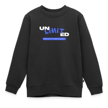 Une technologie illimitée Un design inspirant - Sweat Premium enfant bio - noir - Devant - AI Model Kid Female (0cm)