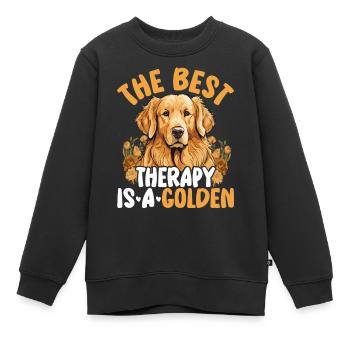 Amour des chiens - Sweat Premium enfant bio - noir - Devant - AI Model Kid Female (0cm)