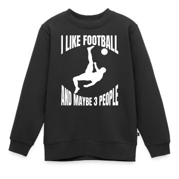 Soccer Design Soccer Team Joueur de soccer - Sweat Premium enfant bio - noir - Devant - AI Model Kid Female (0cm)
