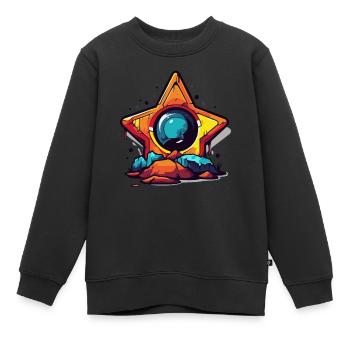 Ein Stern auf den Felsen - Kinder Premium Organic Sweatshirt - Schwarz - Vorne - AI Model Kid Female (0cm)
