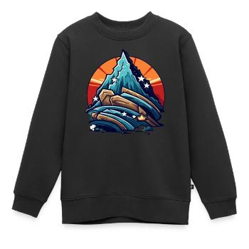 Hoher Berg - Kinder Premium Organic Sweatshirt - Schwarz - Vorne - AI Model Kid Female (0cm)