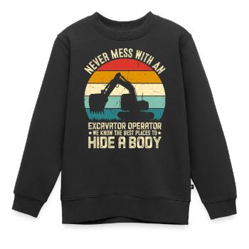 Lustige HEO - Kinder Premium Organic Sweatshirt - Schwarz - Vorne - AI Model Kid Female (0cm)