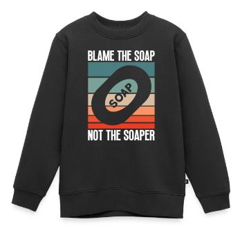 Savon Fabrication de savon Fabricant de savon Fabricant de savon - Sweat Premium enfant bio - noir - Devant - AI Model Kid Female (0cm)