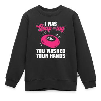 Savon Fabrication de savon Fabricant de savon Fabricant de savon - Sweat Premium enfant bio - noir - Devant - AI Model Kid Female (0cm)