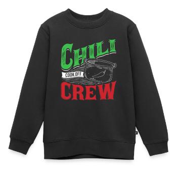 Chili Cook Off Crew Kochwettbewerb gewonnen - Kinder Premium Organic Sweatshirt - Schwarz - Vorne - AI Model Kid Female (0cm)