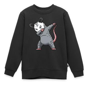 Dabbing Opossum Opossum - Kinder Premium Organic Sweatshirt - Schwarz - Vorne - AI Model Kid Female (0cm)