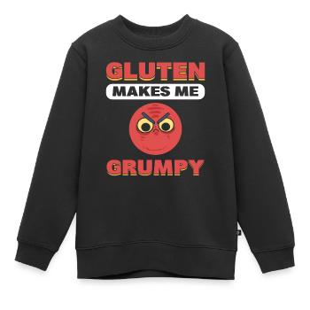 Le gluten me rend grincheux Régime sans gluten - Sweat Premium enfant bio - noir - Devant - AI Model Kid Female (0cm)