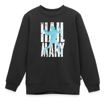 Hail Mary Football - Kids Premium Organic Sweatshirt - black - Front - AI Model Kid Female (0cm)