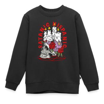 Satanic Hispanic Pentagram Mexican Occult Baphomet - Kinder Premium Organic Sweatshirt - Schwarz - Vorne - AI Model Kid Female (0cm)