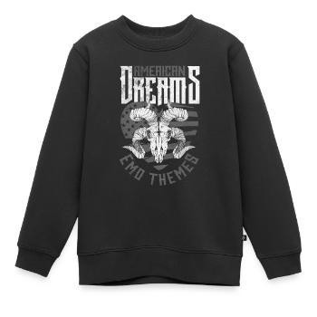 Emoticon Emo American Dreams Emo Themes Emocore - Kinder Premium Organic Sweatshirt - Schwarz - Vorne - AI Model Kid Female (0cm)