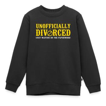 Happy Divorce Party officieusement - Sweat Premium enfant bio - noir - Devant - AI Model Kid Female (0cm)